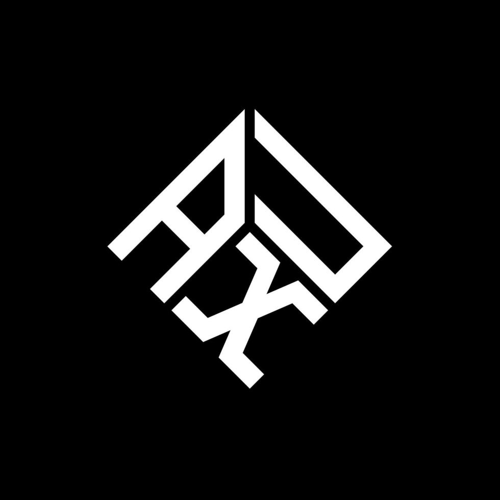 axu-Buchstaben-Logo-Design auf schwarzem Hintergrund. axu kreatives Initialen-Brief-Logo-Konzept. axu Briefgestaltung. vektor