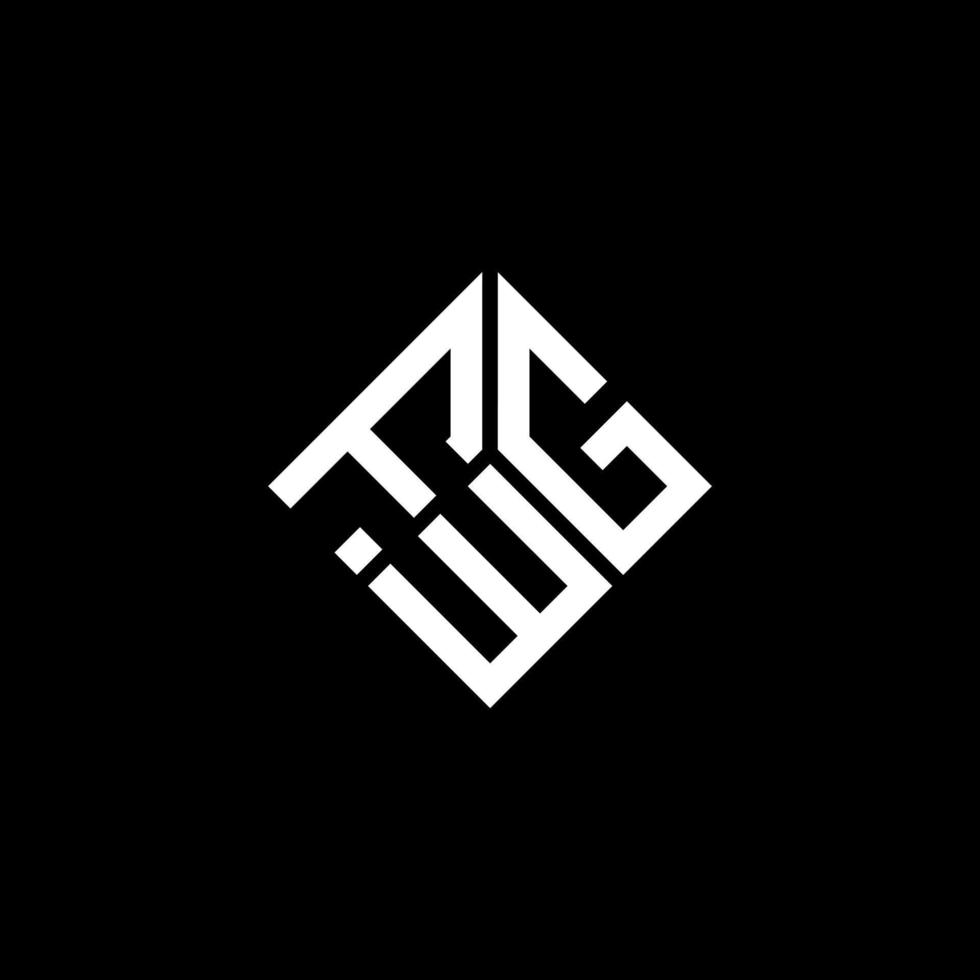 fwg brev logotyp design på svart bakgrund. fwg kreativa initialer brev logotyp koncept. fwg bokstavsdesign. vektor