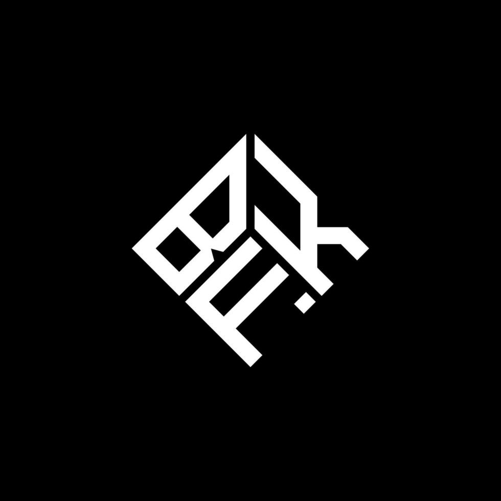 bfk-Brief-Logo-Design auf schwarzem Hintergrund. bfk kreative Initialen schreiben Logo-Konzept. bfk Briefgestaltung. vektor