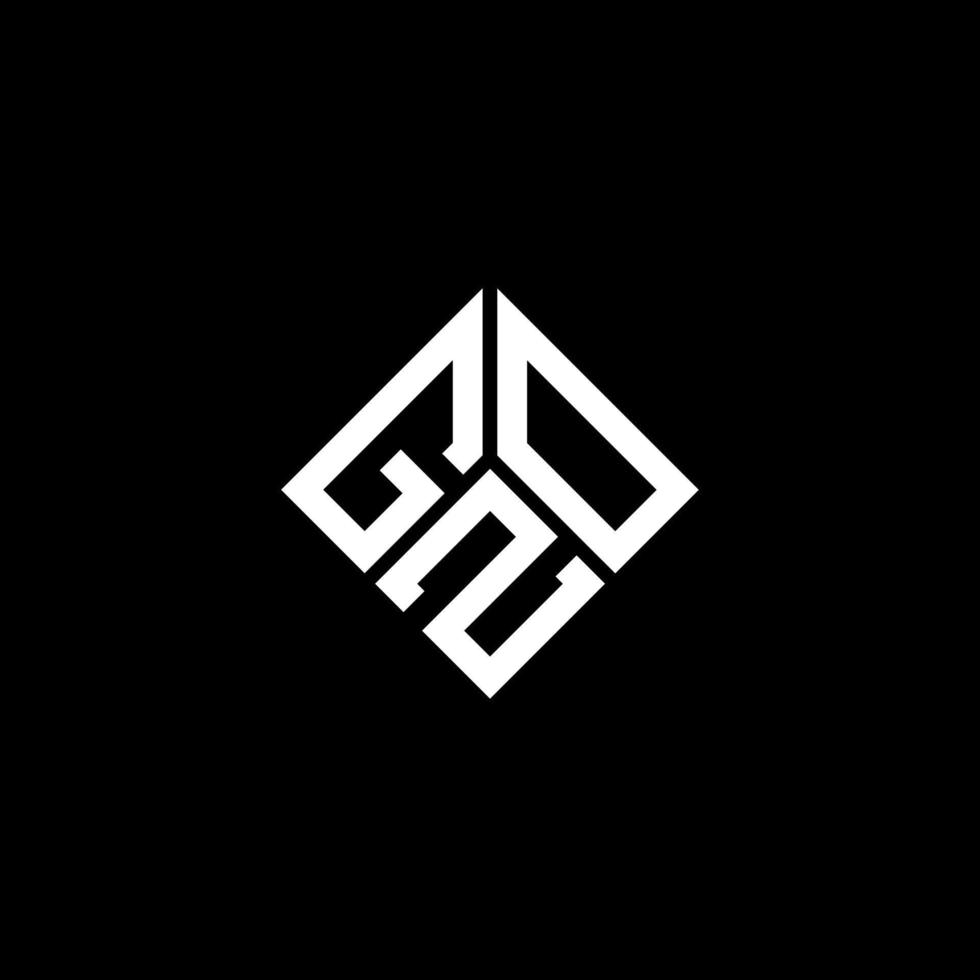 gzo brev logotyp design på svart bakgrund. gzo kreativa initialer brev logotyp koncept. gzo bokstavsdesign. vektor