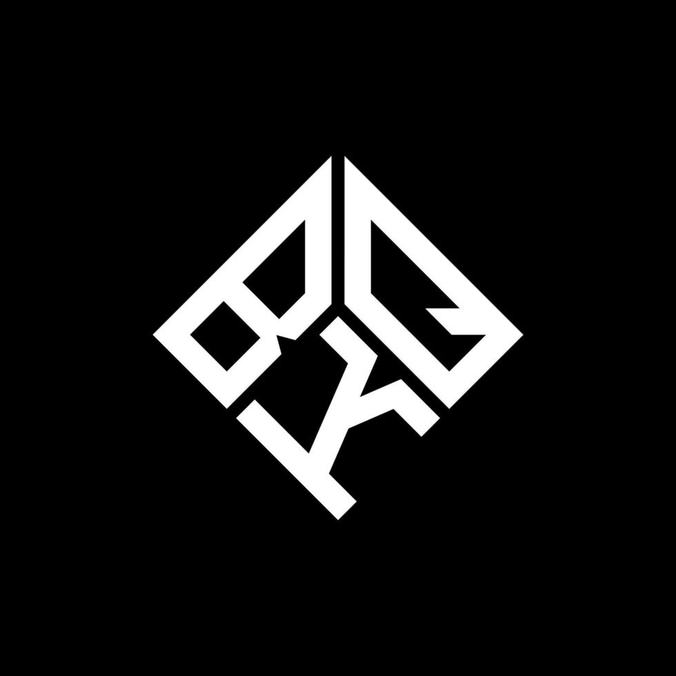bkq-Brief-Logo-Design auf schwarzem Hintergrund. bkq kreative Initialen schreiben Logo-Konzept. bkq Briefgestaltung. vektor