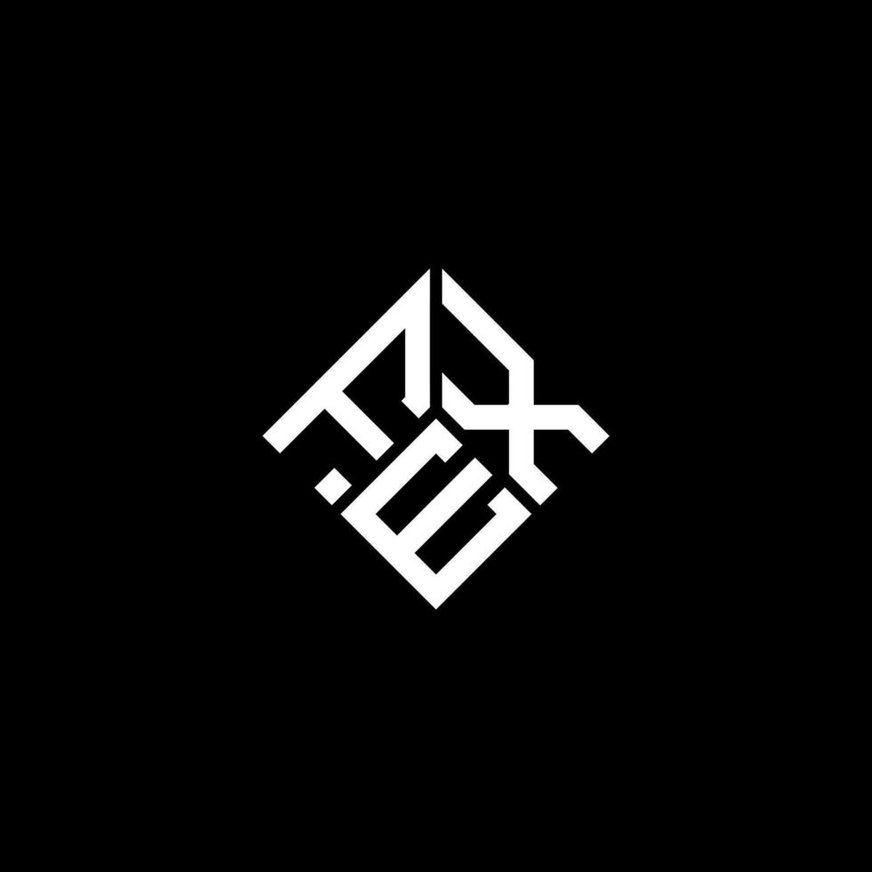 fx-Buchstaben-Logo-Design auf schwarzem Hintergrund. fex kreative Initialen schreiben Logo-Konzept. Fex-Buchstaben-Design. vektor