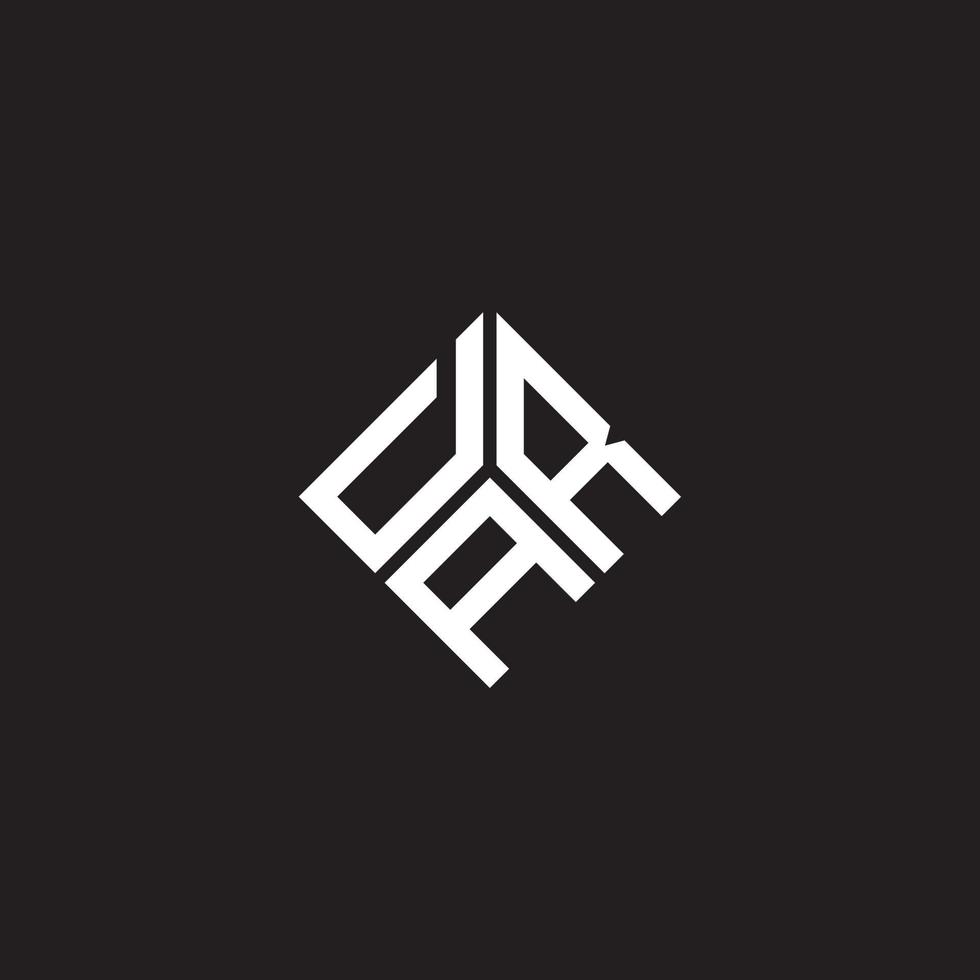 dar-Buchstaben-Logo-Design auf schwarzem Hintergrund. dar kreative Initialen schreiben Logo-Konzept. dar Briefgestaltung. vektor