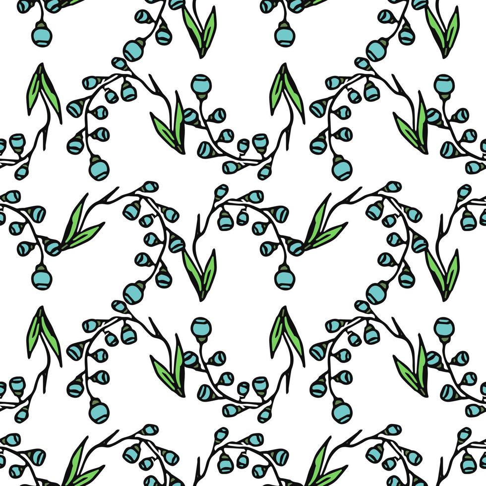 nahtlose florale Vektormuster. farbige Blumen Hintergrund. Doodle Muttertag Blumenmuster. Vintage Blumenmusterillustration vektor