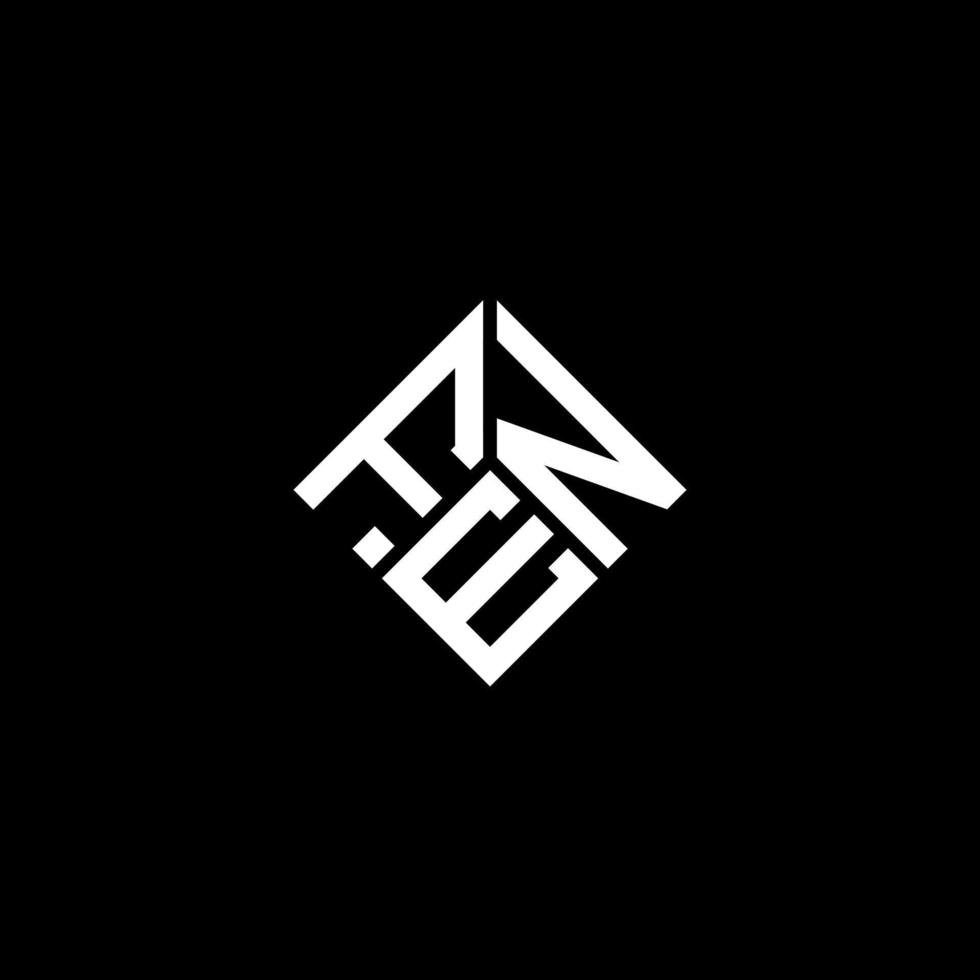 fen-Buchstaben-Logo-Design auf schwarzem Hintergrund. fen kreative Initialen schreiben Logo-Konzept. Fen Briefgestaltung. vektor