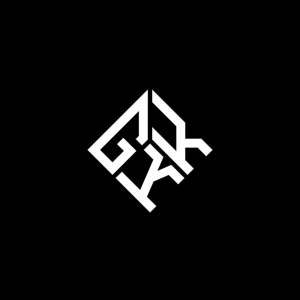 gkk-Buchstaben-Logo-Design auf schwarzem Hintergrund. gkk kreative Initialen schreiben Logo-Konzept. gkk Briefgestaltung. vektor