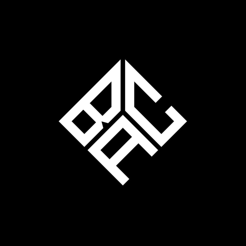 bac-Buchstaben-Logo-Design auf schwarzem Hintergrund. Bac kreatives Initialen-Buchstaben-Logo-Konzept. Bac-Brief-Design. vektor