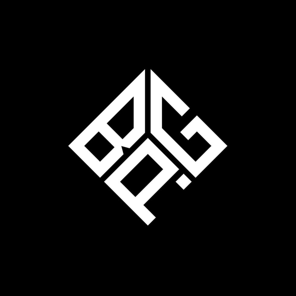 bpg brev logotyp design på svart bakgrund. bpg kreativa initialer brev logotyp koncept. bpg-bokstavsdesign. vektor