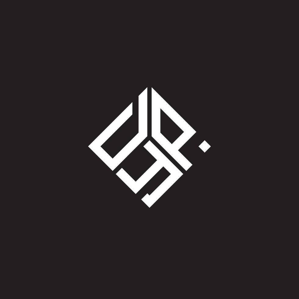 dp-Buchstaben-Logo-Design auf schwarzem Hintergrund. dyp kreative Initialen schreiben Logo-Konzept. dyp-Briefgestaltung. vektor