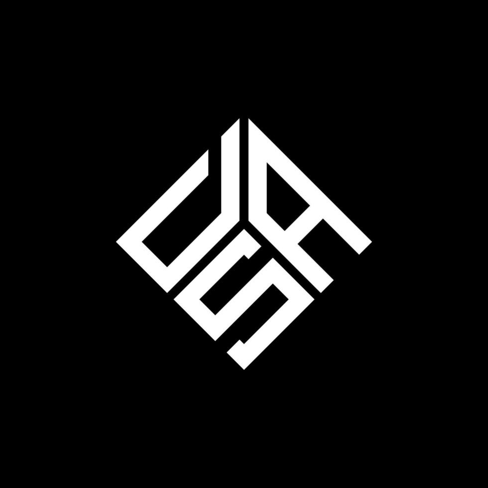 dsa-Brief-Logo-Design auf schwarzem Hintergrund. dsa kreatives Initialen-Buchstaben-Logo-Konzept. dsa-Briefgestaltung. vektor