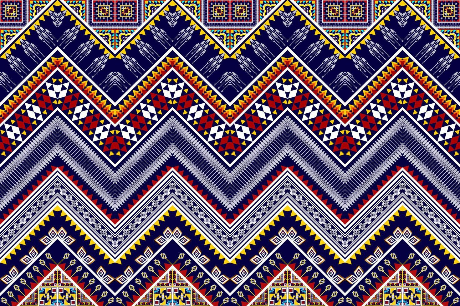 ikat ethnisches nahtloses musterdesign abstrakte geometrische aztekische stoffteppichverzierung chevron textildekoration tapete. Tribal Truthahn afrikanisch indianisch amerikanisch traditioneller Stickereivektor vektor