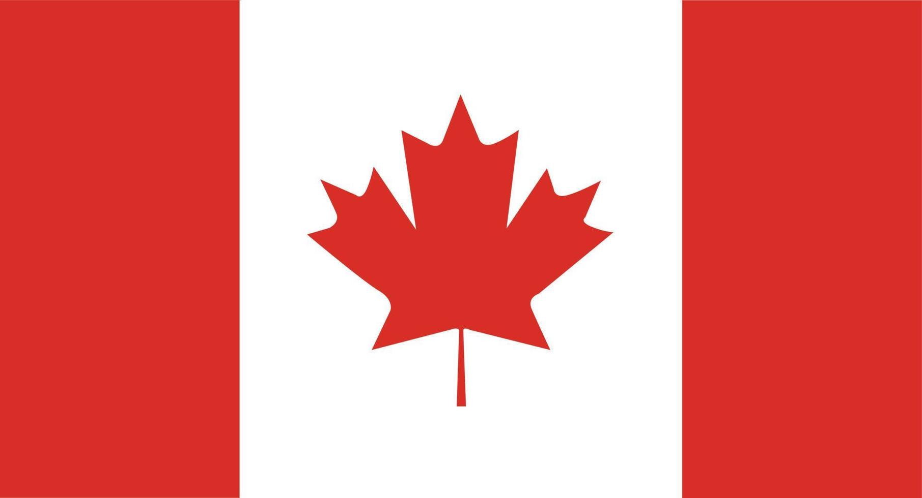 Kanadas flagga. officiell proportion dimension och färger. vektor illustration