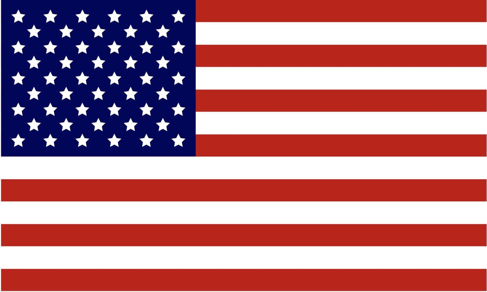 Flagge der Vereinigten Staaten von Amerika. ursprüngliche proportionale vektorillustration vektor