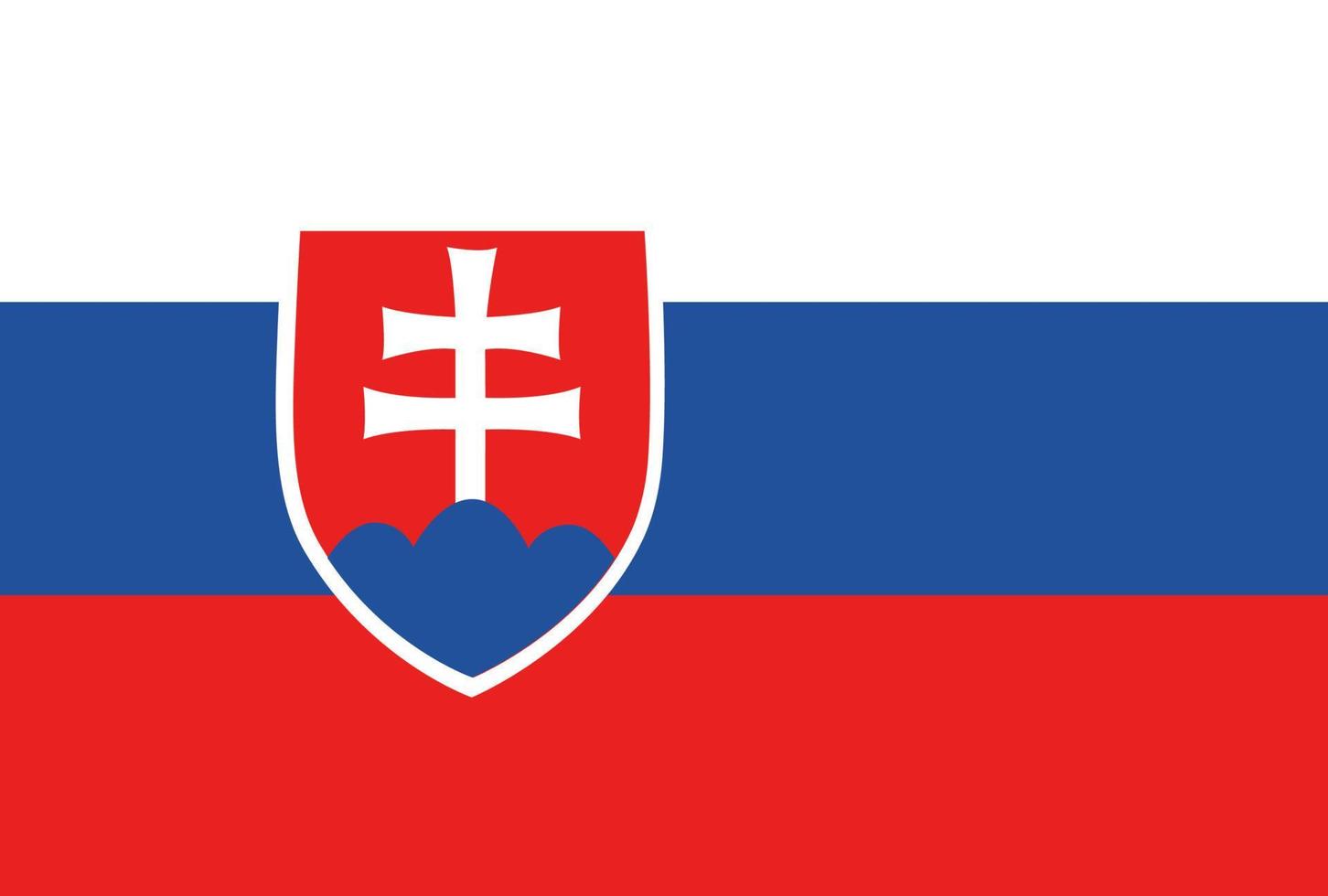 Slowakisches Flaggenvektorsymbol in offizieller Farbe und korrekten Proportionen vektor