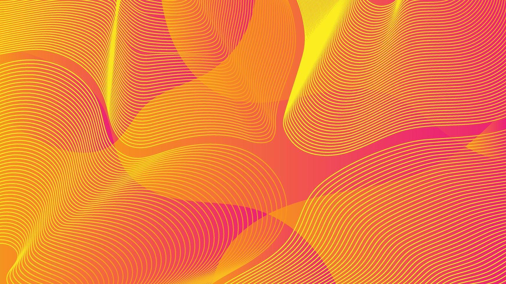 nahtlose abstrakte fließende geometrische Linien gelber Vektorhintergrund vektor