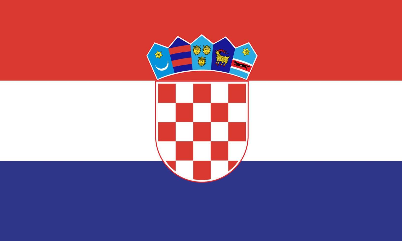 Kroatien flagg vektor ikon i officiell färg och proportion korrekt