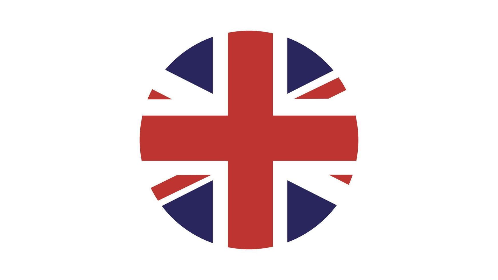 England Flaggenkreis, Vektorbild und Symbol vektor