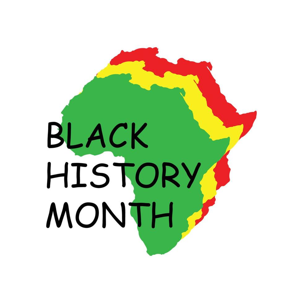 svart historia dag ikon vektor, afrikansk flagga mall, bakgrund affisch vektor
