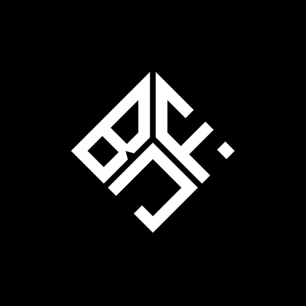bjf-Buchstaben-Logo-Design auf schwarzem Hintergrund. bjf kreative Initialen schreiben Logo-Konzept. bjf Briefgestaltung. vektor