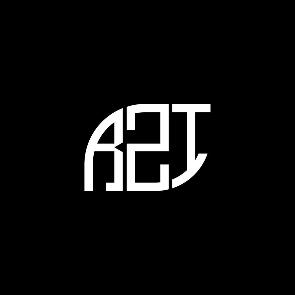Rzi-Brief-Logo-Design auf schwarzem Hintergrund. rzi kreatives Initialen-Buchstaben-Logo-Konzept. rzi Briefgestaltung. vektor