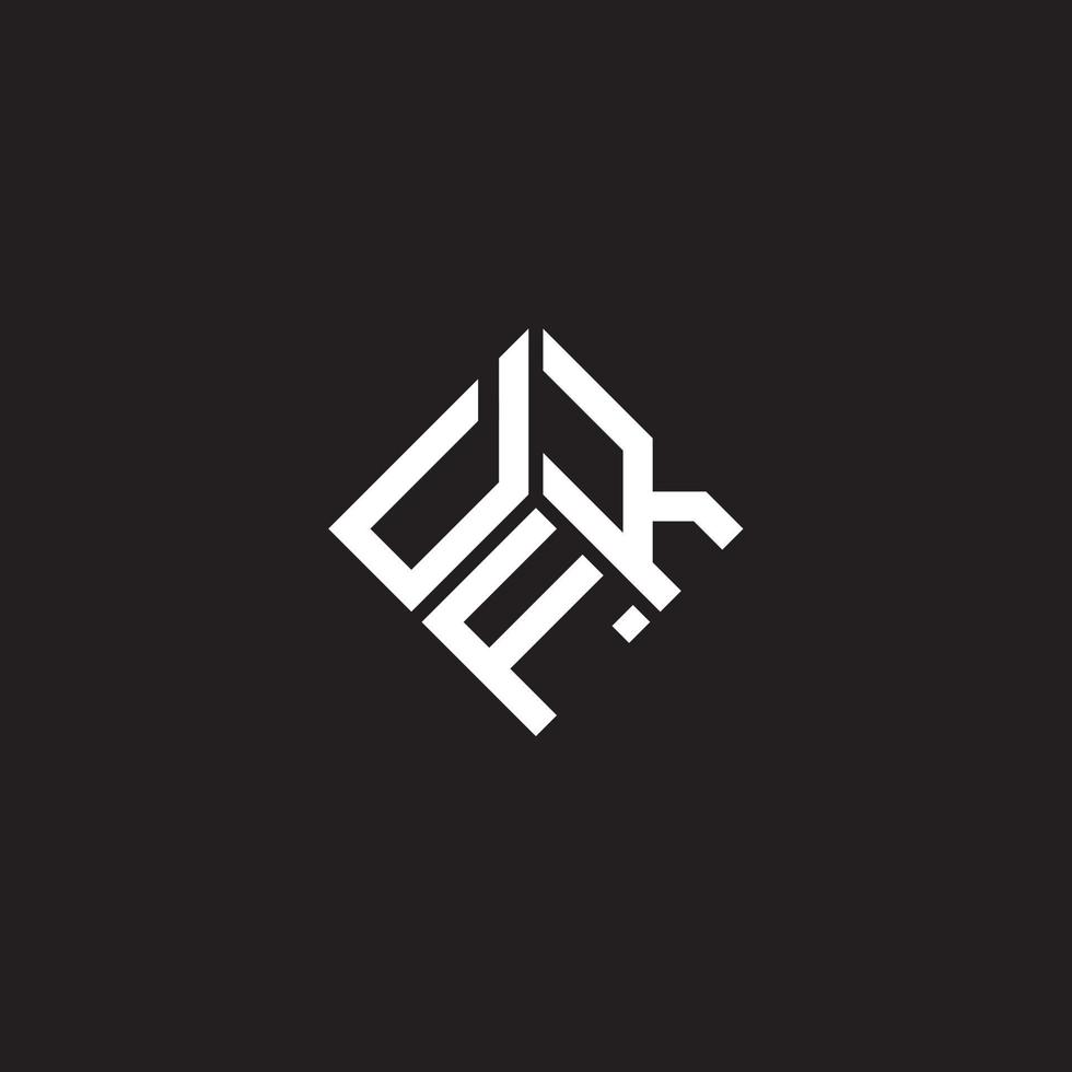 dfk-Brief-Logo-Design auf schwarzem Hintergrund. dfk kreative Initialen schreiben Logo-Konzept. dfk Briefgestaltung. vektor