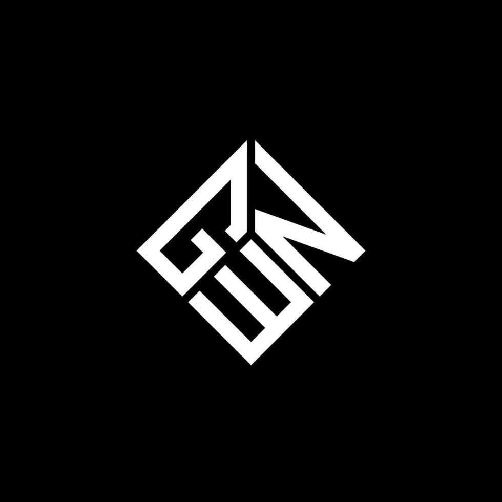 gwn brev logotyp design på svart bakgrund. gwn kreativa initialer brev logotyp koncept. gwn bokstavsdesign. vektor