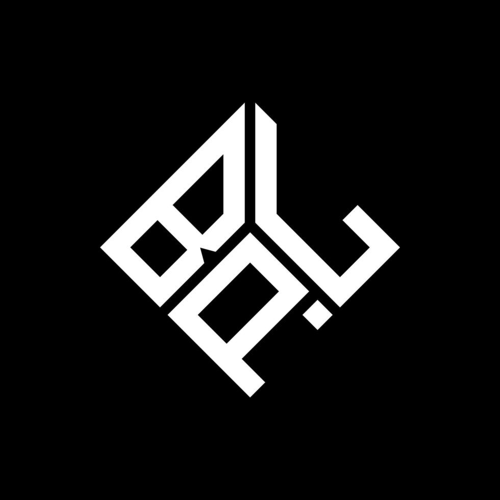 bpl-Buchstaben-Logo-Design auf schwarzem Hintergrund. bpl kreative Initialen schreiben Logo-Konzept. bpl Briefgestaltung. vektor
