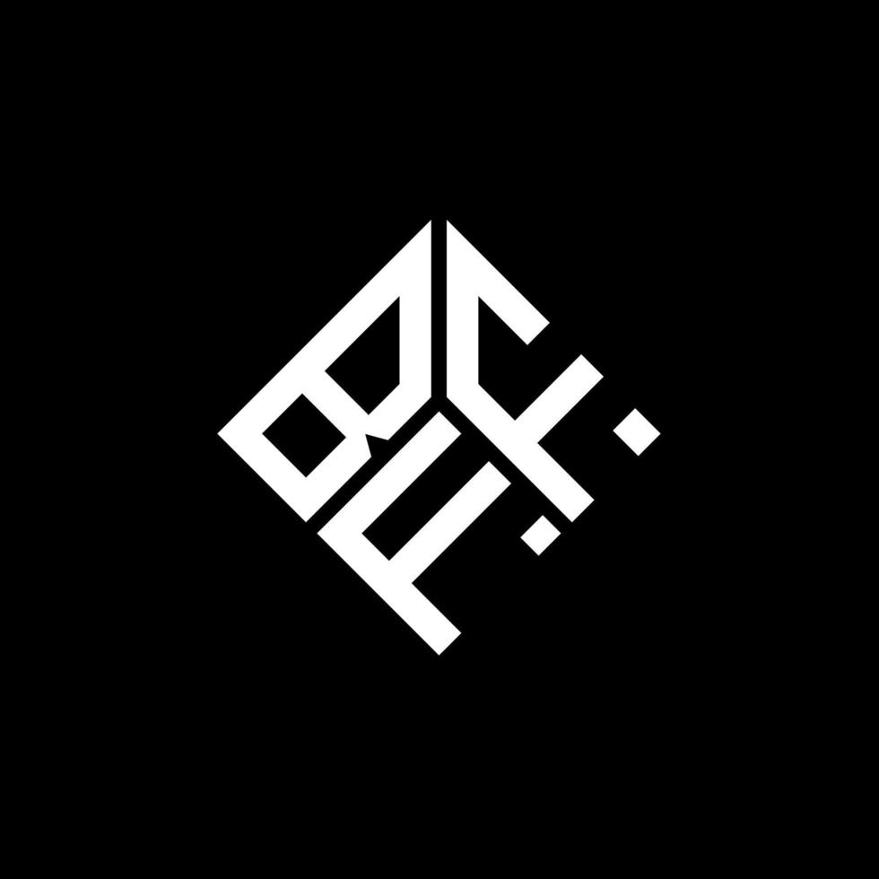bff-Brief-Logo-Design auf schwarzem Hintergrund. bff kreative Initialen schreiben Logo-Konzept. bff Briefgestaltung. vektor