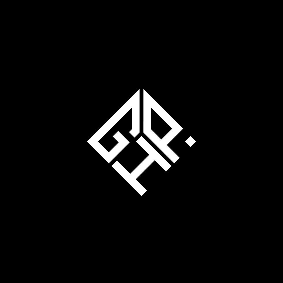 ghp brev logotyp design på svart bakgrund. ghp kreativa initialer brev logotyp koncept. ghp brev design. vektor