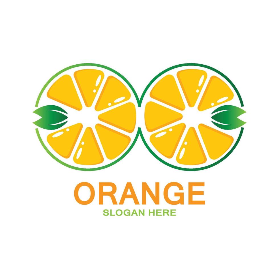 orange frukt logotyp ikon vektor. växtinspiration, illustration vektor