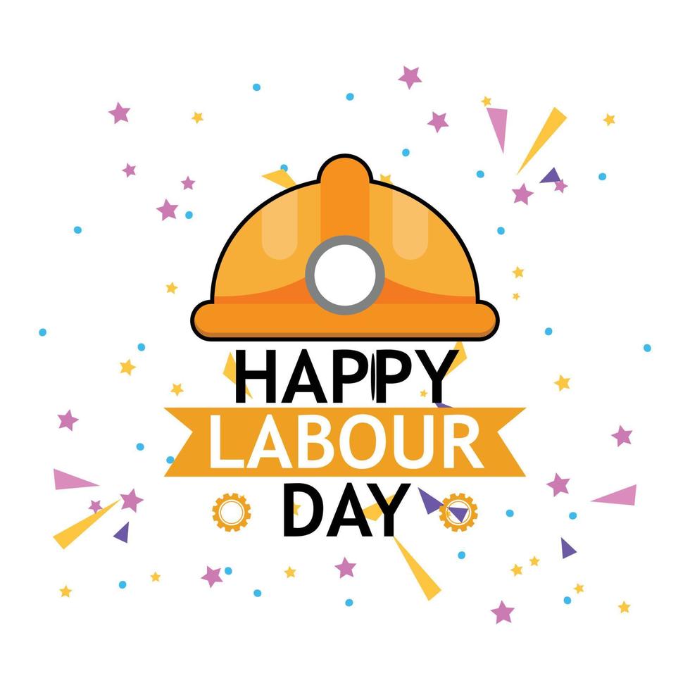 vektorillustration des labour day-logos, harter arbeiter, starker mann, weltveränderer, geist der arbeit design geeignet für unternehmen, hintergrund, flayer, aufkleber, siebdruck vektor