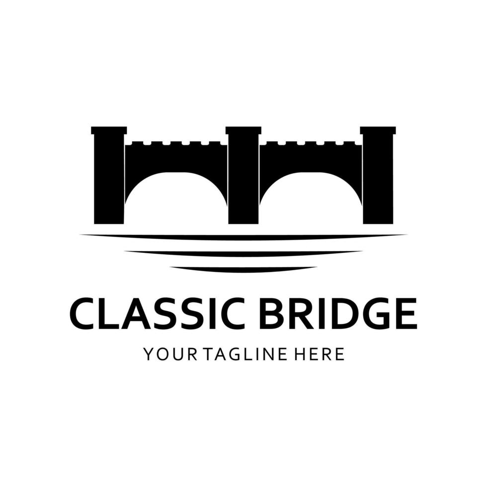 silhouette bridge logo.eps vektor