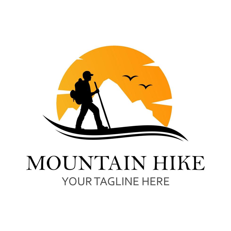 Bergwandern-Vektor-Logo vektor