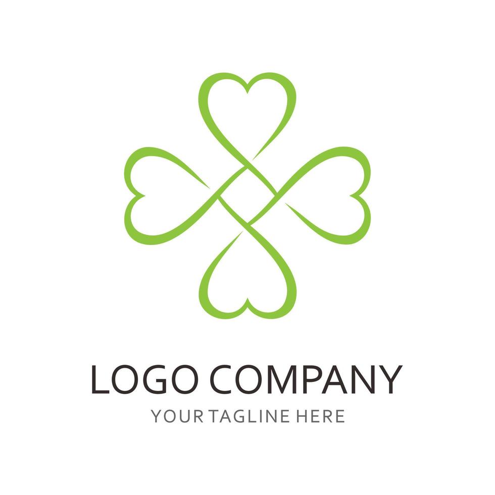 grön klöver logotyp vektor