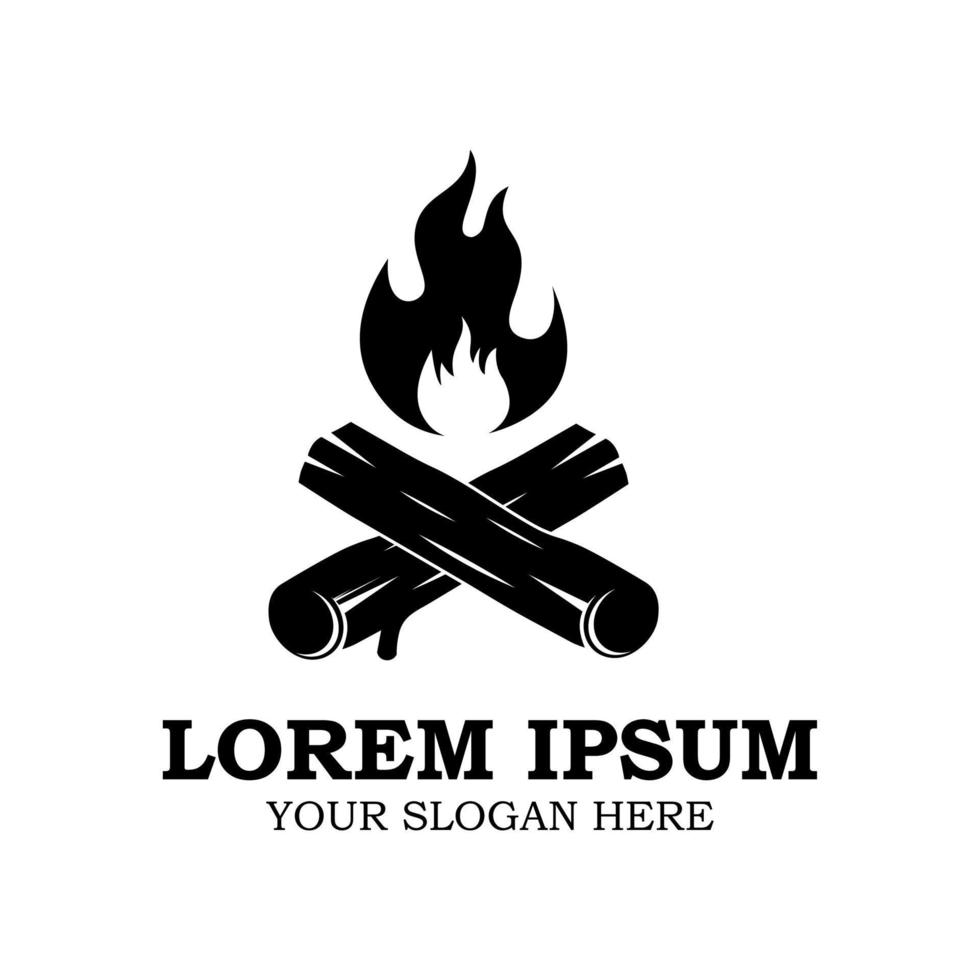 Lagerfeuer Lagerfeuer-Logo vektor