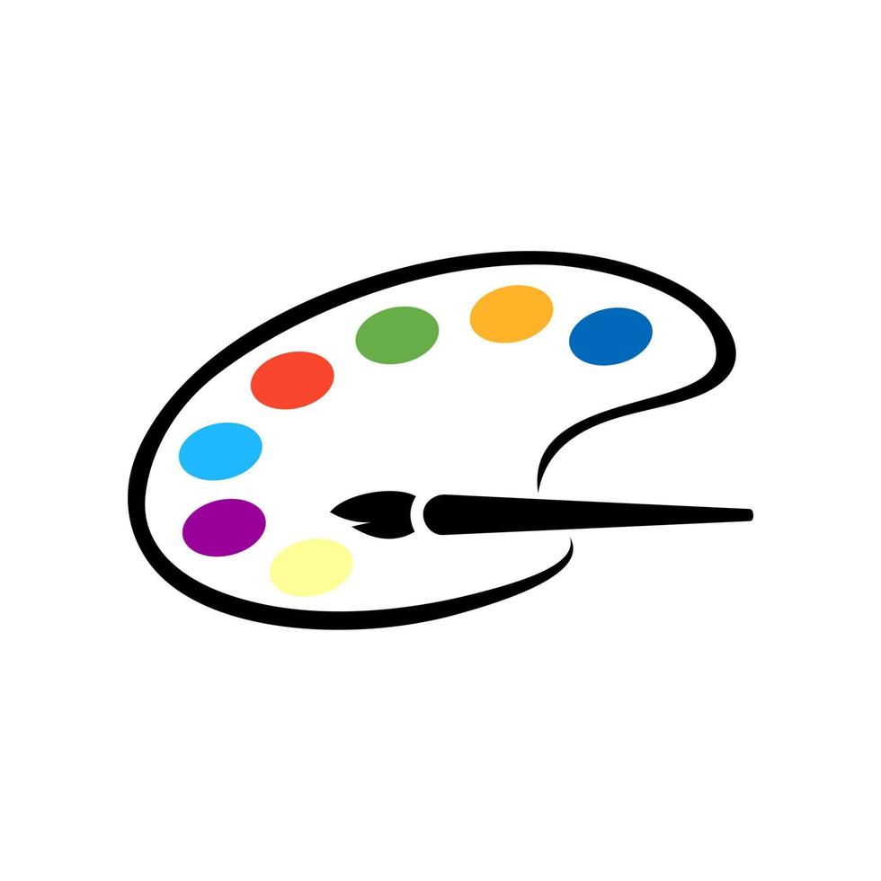 målning palett logotyp vektor