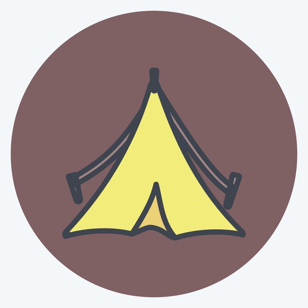 Icon-Zelt. geeignet für Wild-West-Symbol. vektor
