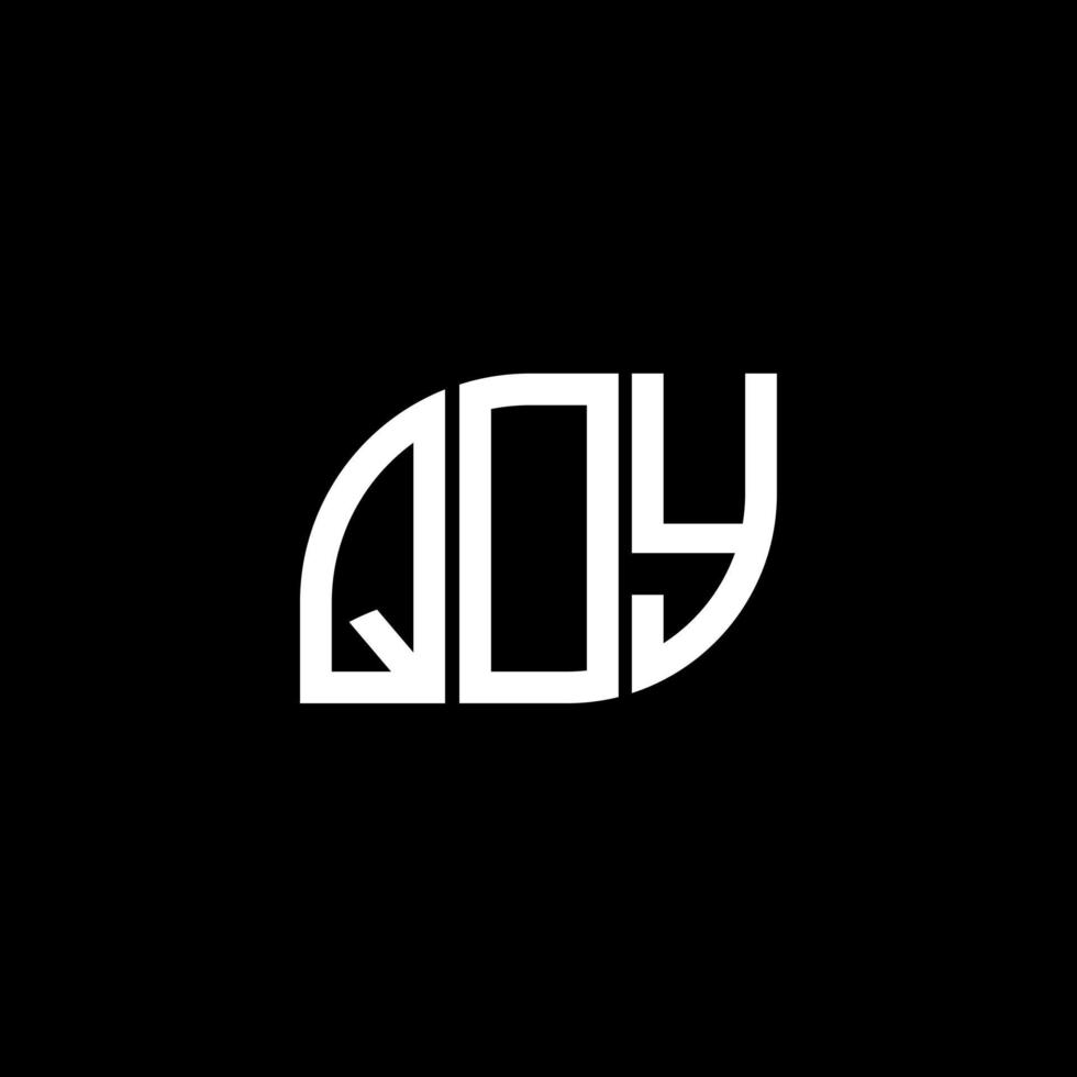 qoy brev logotyp design på svart bakgrund. qoy kreativa initialer brev logotyp koncept. qoy bokstavsdesign. vektor