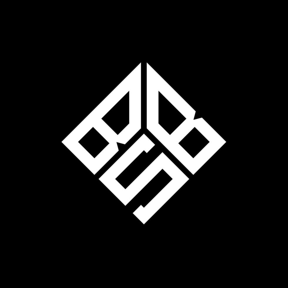 bsb-Brief-Logo-Design auf schwarzem Hintergrund. bsb kreative Initialen schreiben Logo-Konzept. BSB-Briefgestaltung. vektor