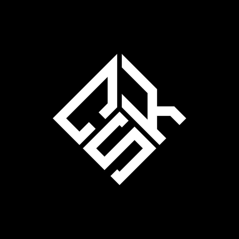 csk-Brief-Logo-Design auf schwarzem Hintergrund. csk kreative Initialen schreiben Logo-Konzept. csk Briefgestaltung. vektor