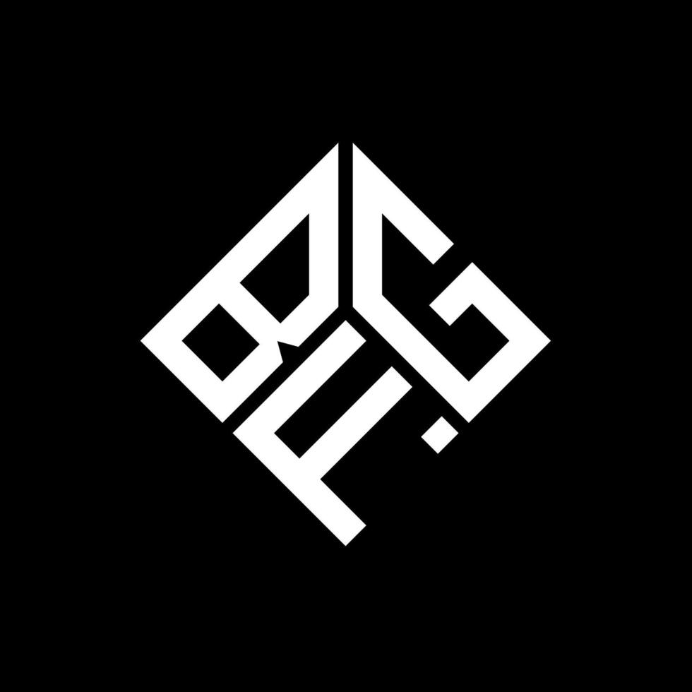 bfg brev logotyp design på svart bakgrund. bfg kreativa initialer brev logotyp koncept. bfg bokstavsdesign. vektor
