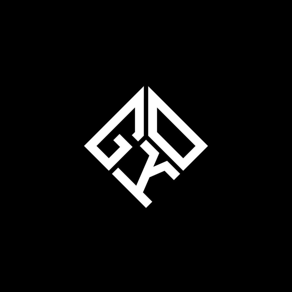 gko brev logotyp design på svart bakgrund. gko kreativa initialer bokstavslogotyp koncept. gko bokstavsdesign. vektor