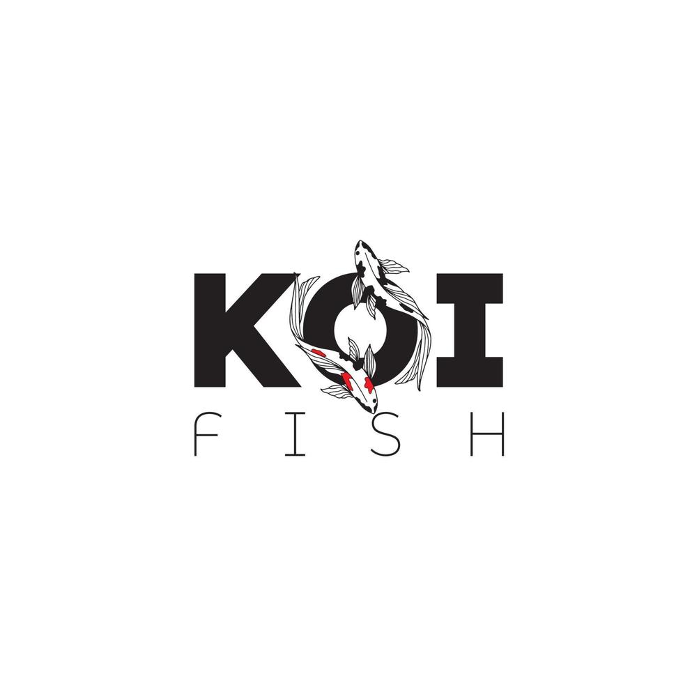 koi fisk logotyp mall - abstrakta designelement för dekoration i modern minimalistisk stil för inlägg på sociala medier, berättelser, för hantverkare smycken vektor