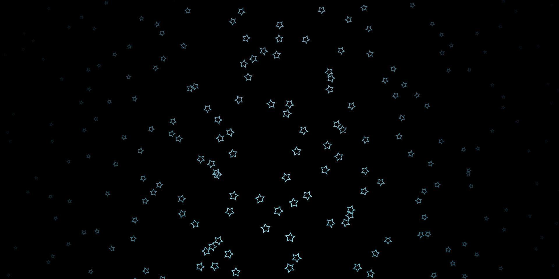 dunkelblauer Vektorhintergrund mit kleinen und großen Sternen. vektor