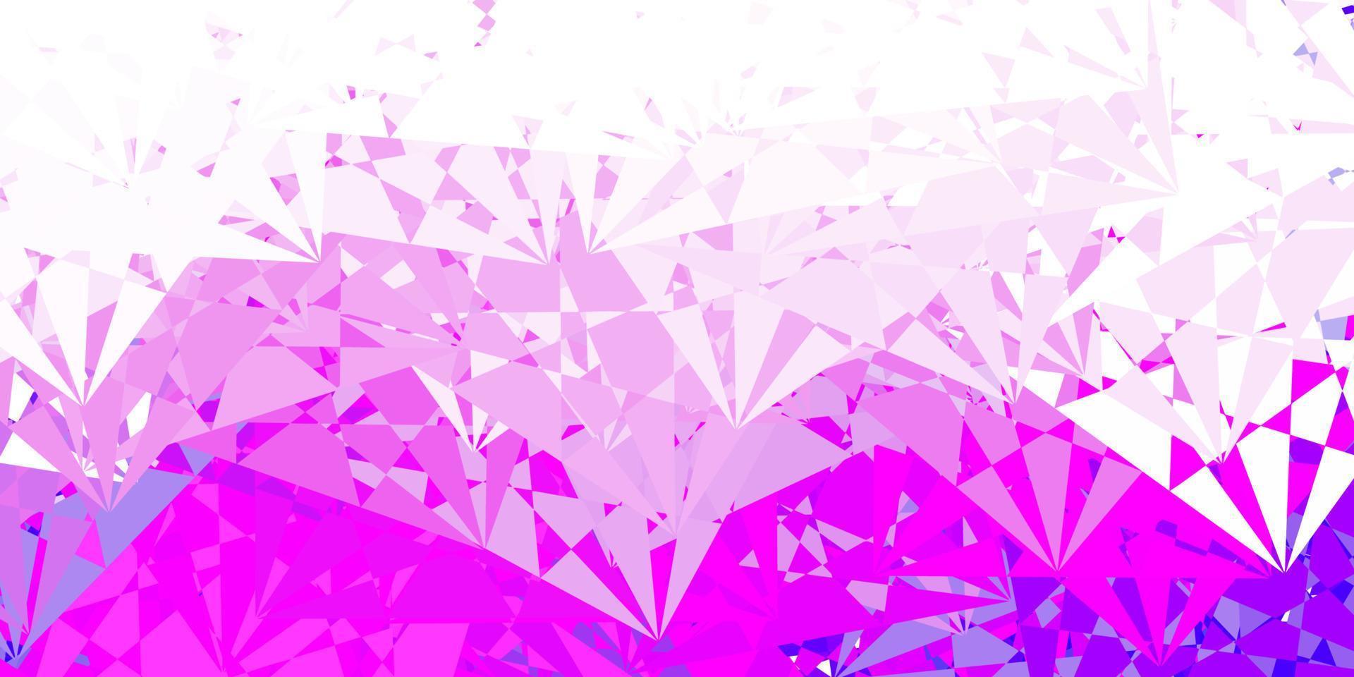 hellviolettes, rosa Vektormuster mit polygonalen Formen. vektor
