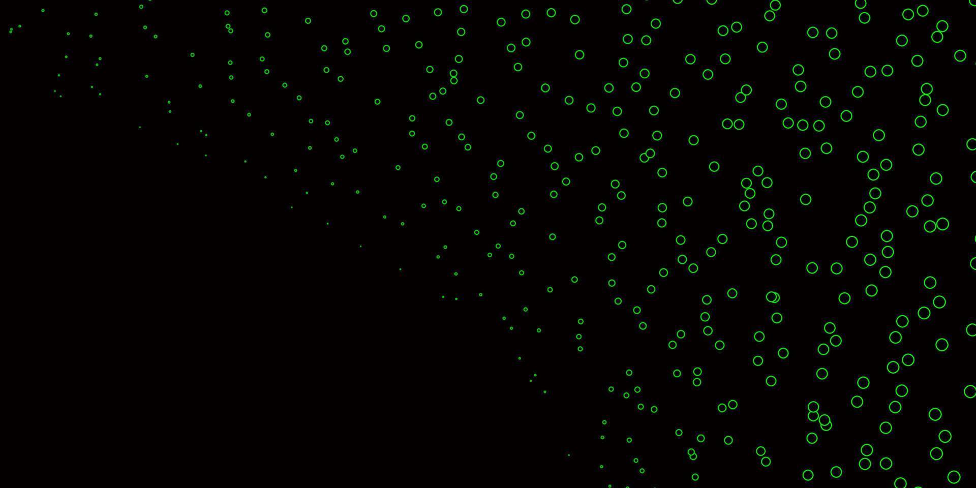 dunkelgrüner Vektorhintergrund mit Punkten. vektor