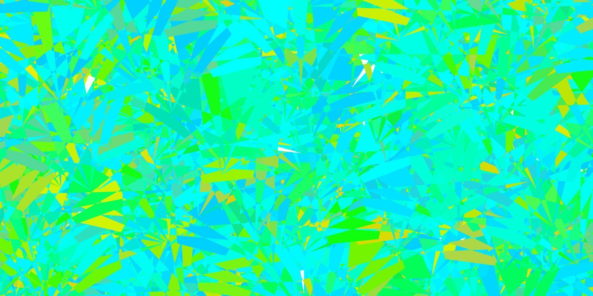 ljusblå, grön vektorbakgrund med trianglar. vektor