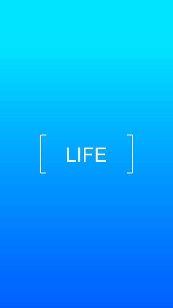 Life Social Media Story Duotone-Vorlage. Farbverlauf blaues Werbebanner mit Text, Layout für Werbeinhalte. modernes, lebendiges mobiles App-Design. aquamarinfarbe mit schriftzugmodell mischen vektor
