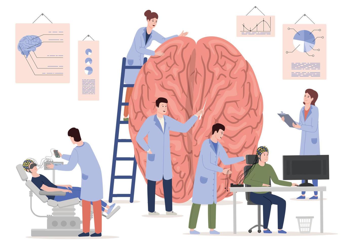 neurovetenskaplig medicinsk forskningssammansättning vektor