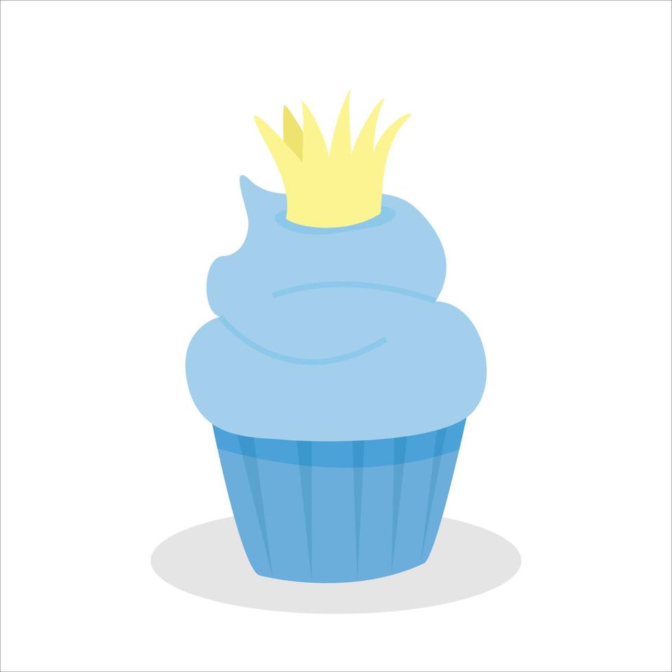 cupcake dessert, vektor illustratör. tecknad design, vektorillustration